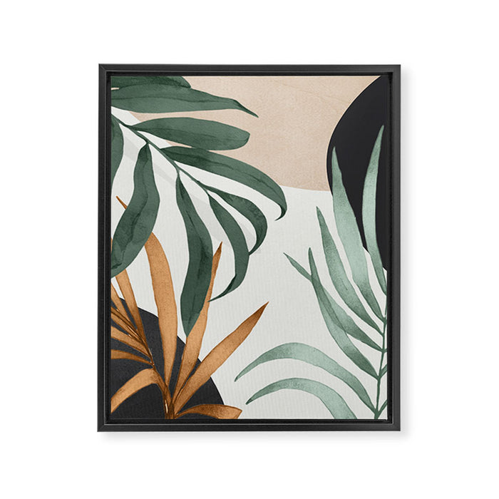 Minimal Abstract Art Tropical Leaves 16 Framed Canvas Print Gallery Image 1