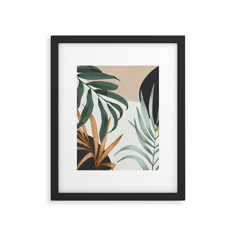 Minimal Abstract Art Tropical Leaves 16 Framed Art Print Gallery Image 5