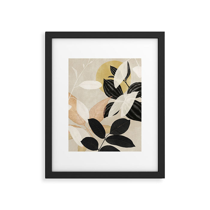 Minimal Abstract Art Tropical Leaves 2 Framed Art Print Gallery Image 1
