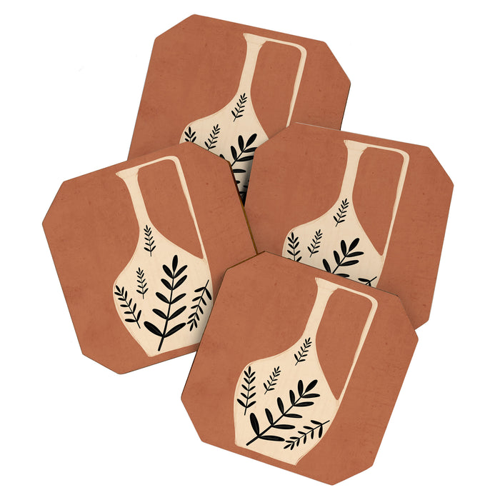 Minimal Abstract Art Vase 18 Coaster Gallery Image 1