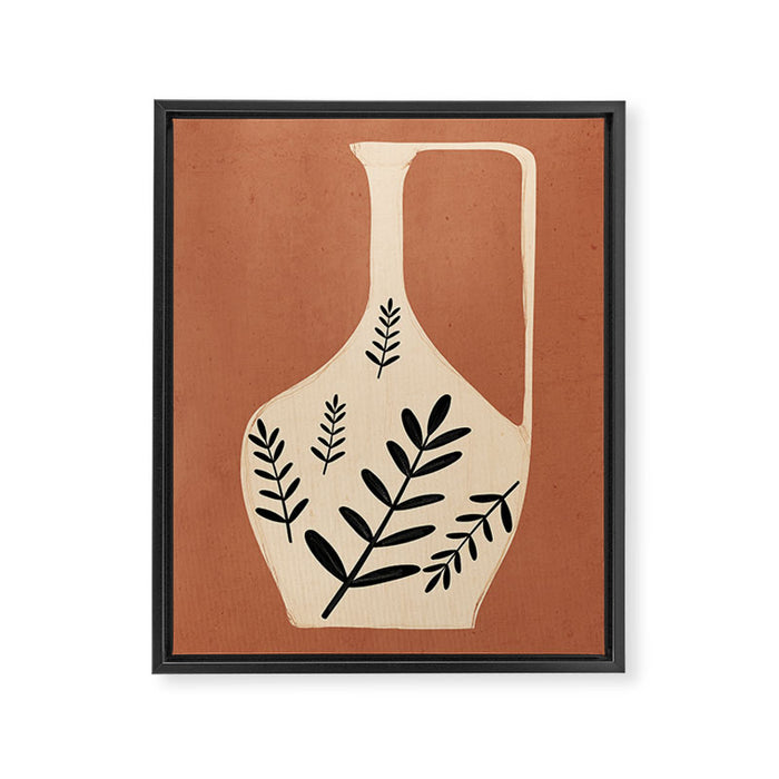 Minimal Abstract Art Vase 18 Framed Canvas Print Gallery Image 1