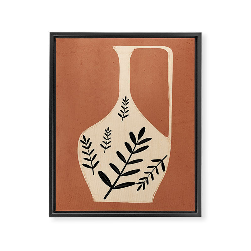 Minimal Abstract Art Vase 18 Framed Canvas Print Gallery Image 6