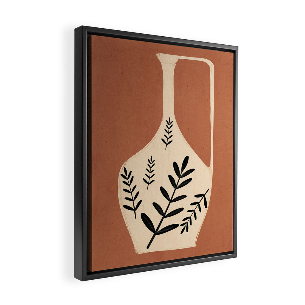 Minimal Abstract Art Vase 18 Framed Canvas Print Gallery Image 2