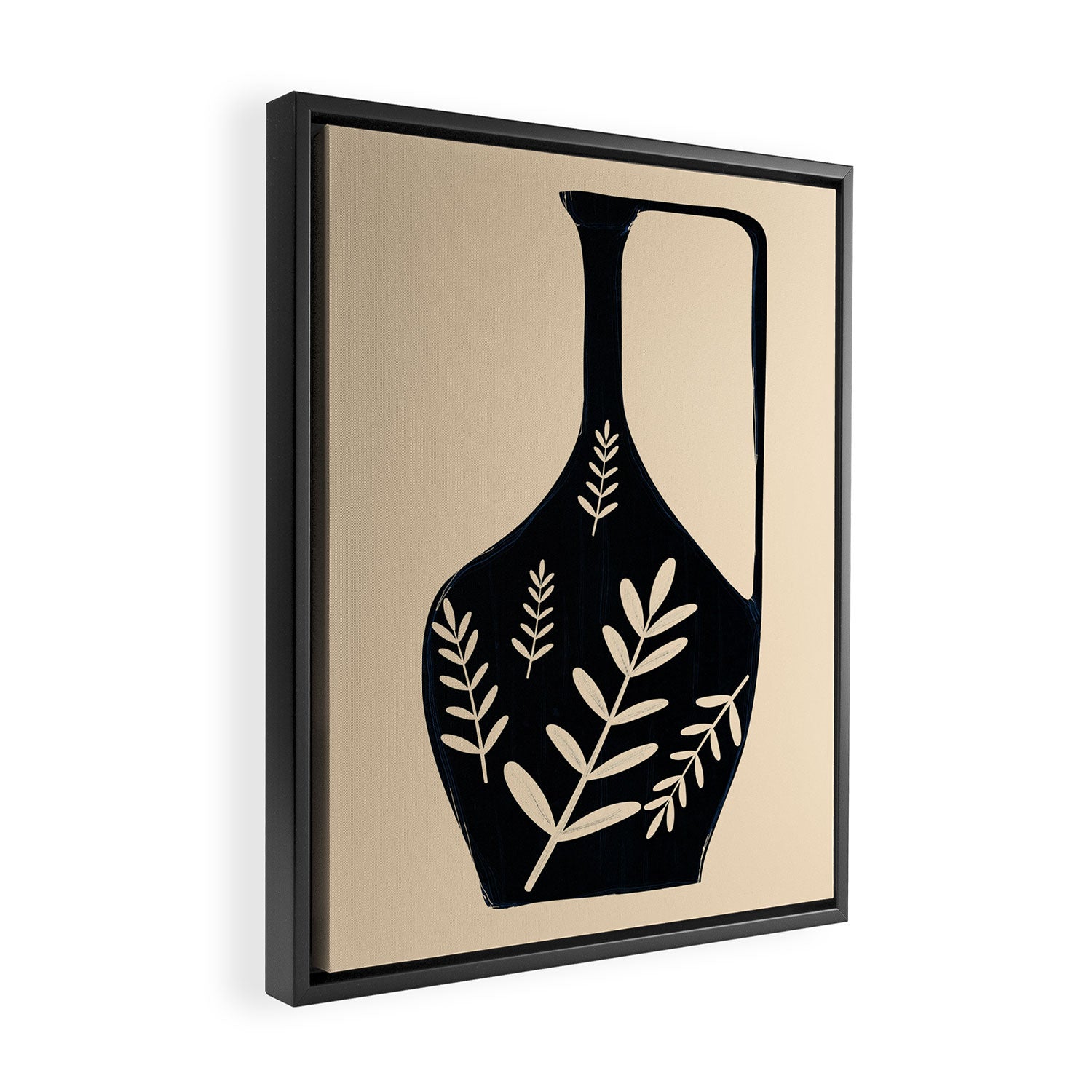 Minimal Abstract Art Vase 19 Framed Canvas Print Gallery Image 2