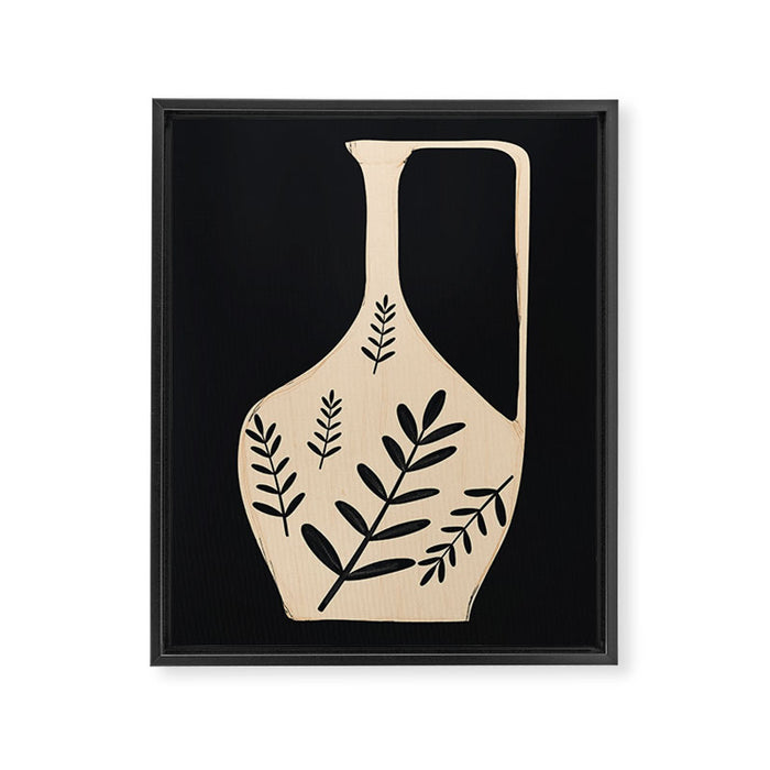 Minimal Abstract Art Vase 20 Framed Canvas Print Gallery Image 1