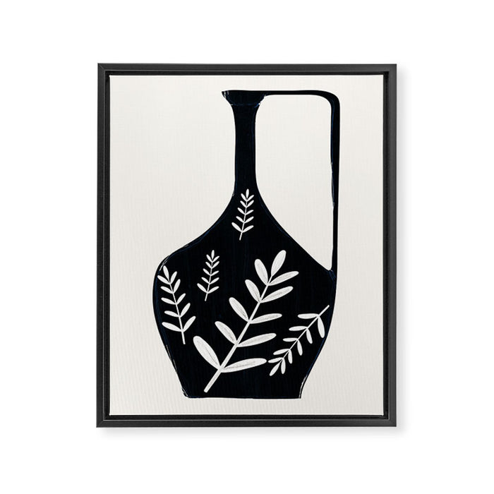 Minimal Abstract Art Vase 21 Framed Canvas Print Gallery Image 1