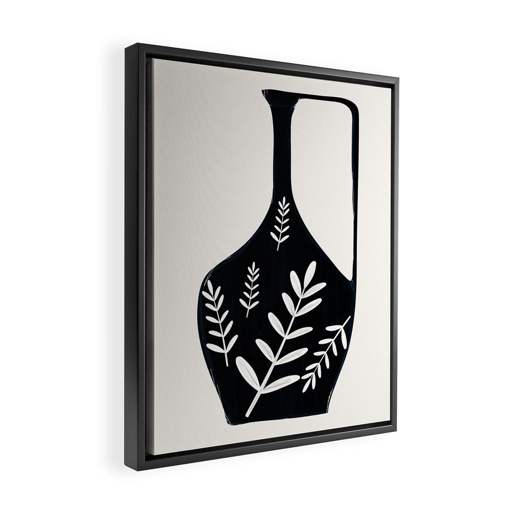 Minimal Abstract Art Vase 21 Framed Canvas Print Gallery Image 2