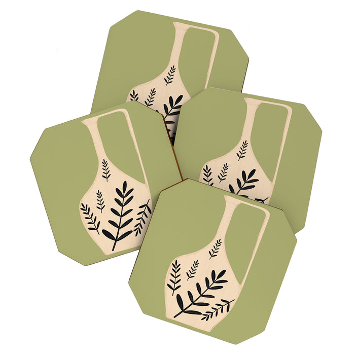 Minimal Abstract Art Vase 22 Coaster Gallery Image 1