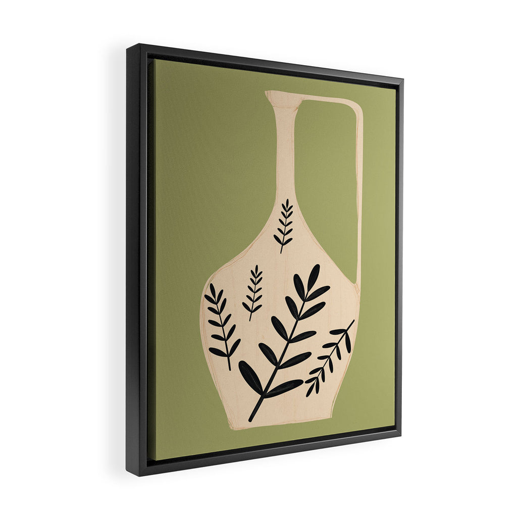 Minimal Abstract Art Vase 22 Framed Canvas Print Gallery Image 2