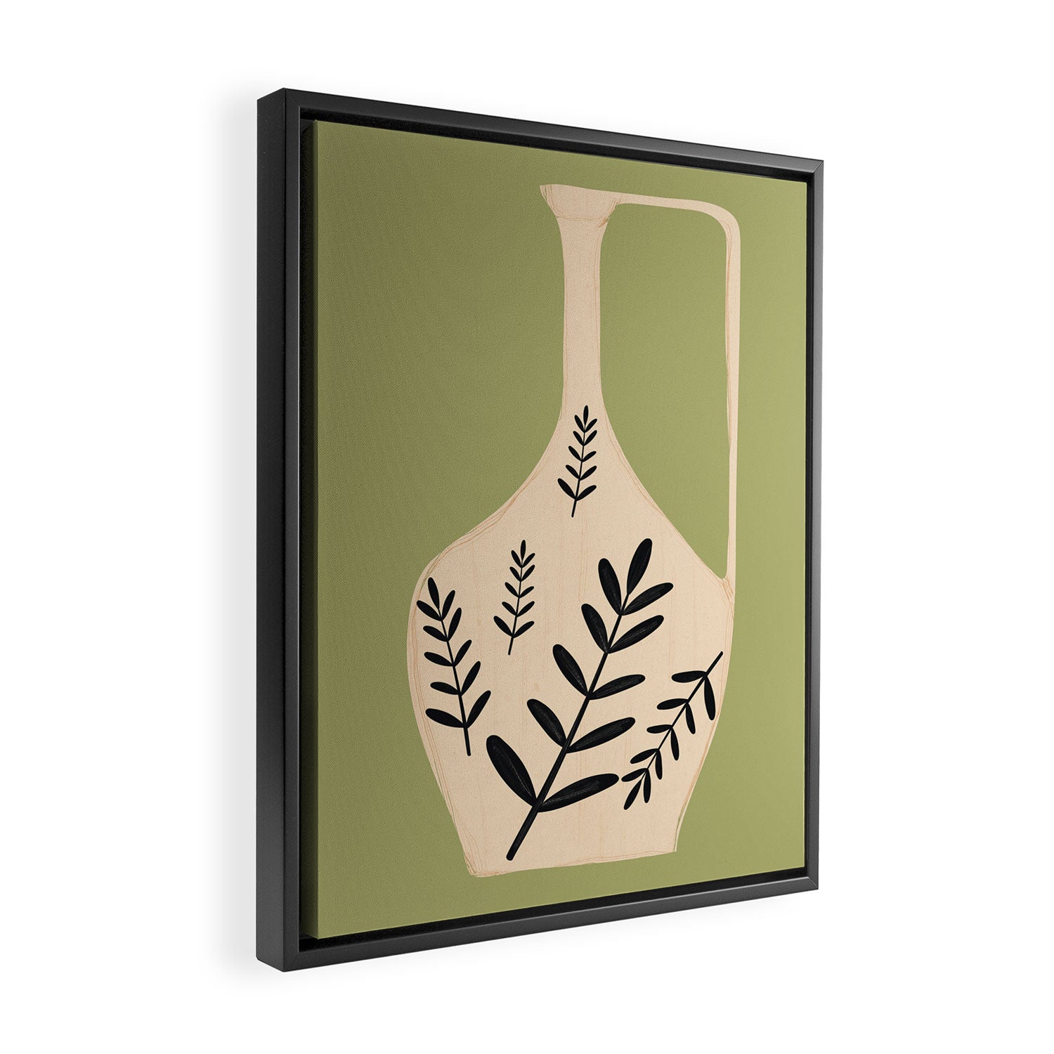 Minimal Abstract Art Vase 22 Framed Canvas Print Gallery Image 2
