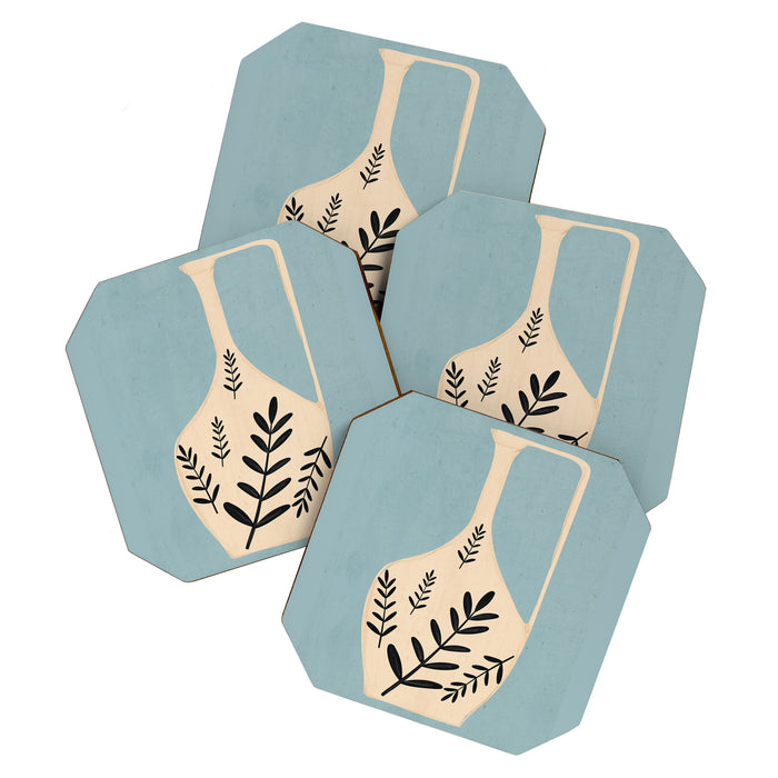 Minimal Abstract Art Vase 23 Coaster Gallery Image 1