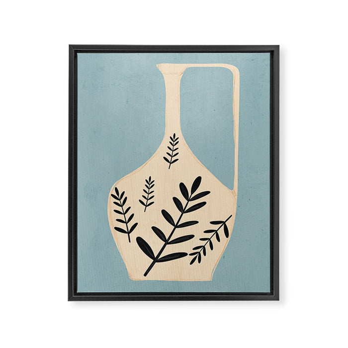 Minimal Abstract Art Vase 23 Framed Canvas Print Gallery Image 1