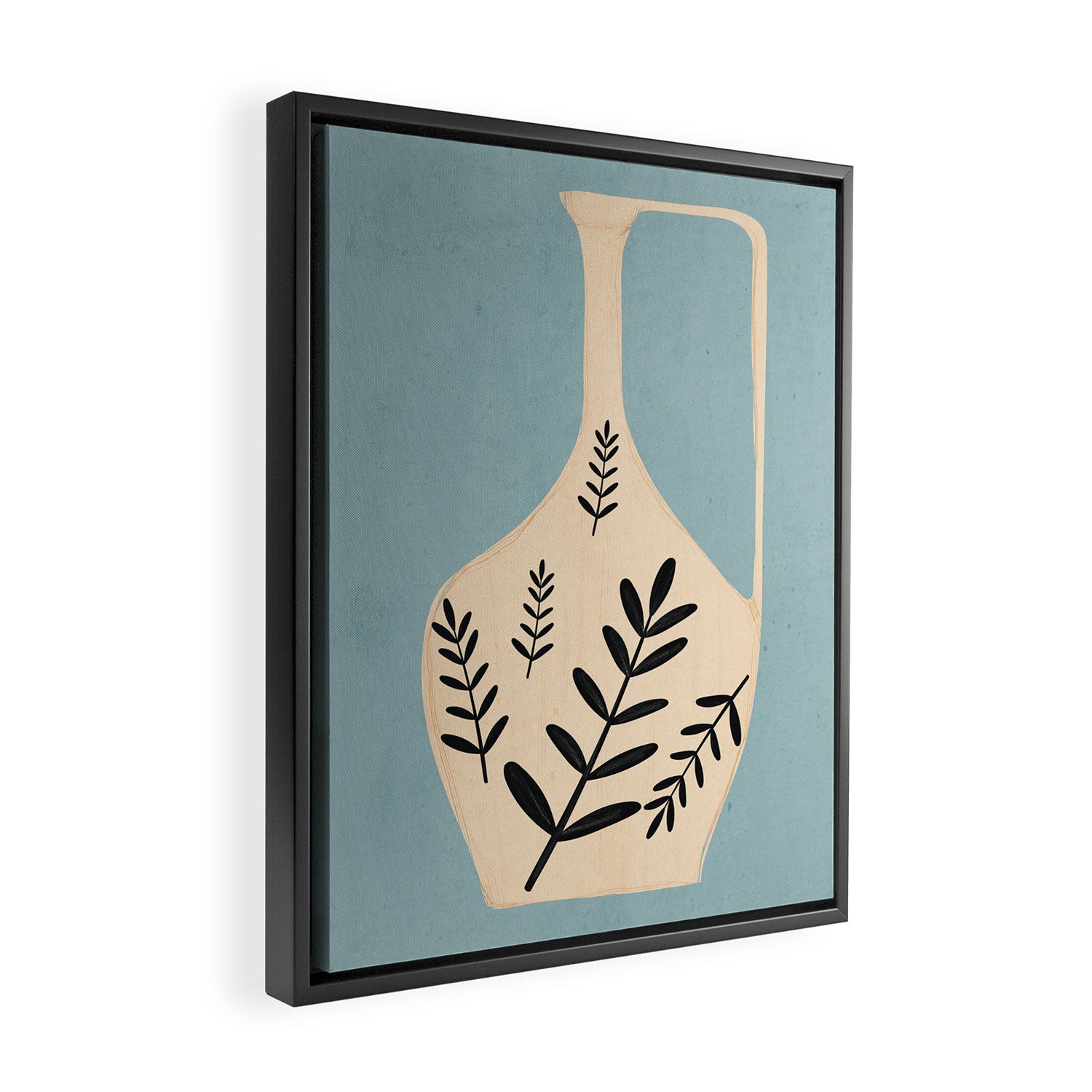 Minimal Abstract Art Vase 23 Framed Canvas Print Gallery Image 2
