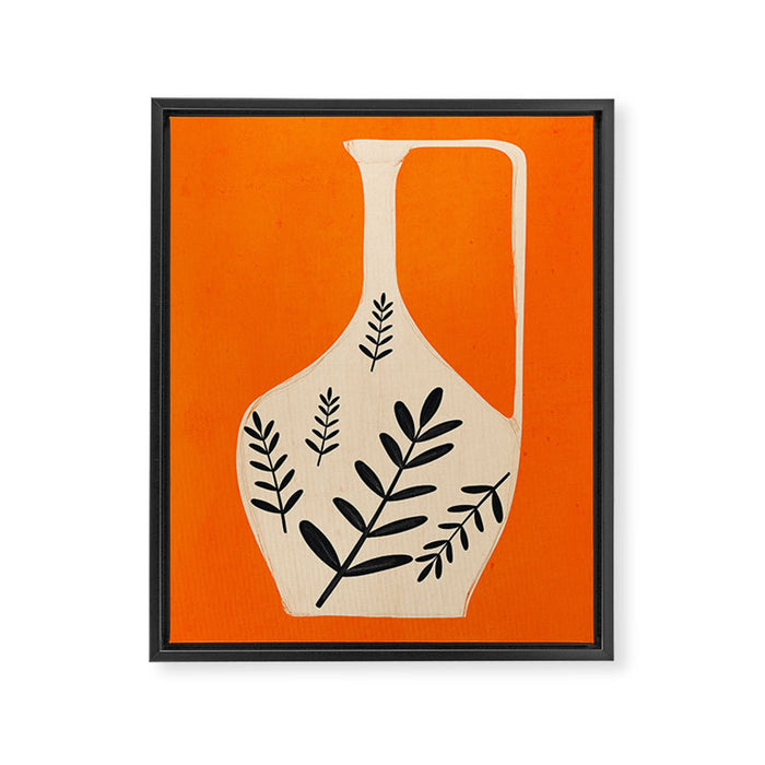 Minimal Abstract Art Vase 24 Framed Canvas Print Gallery Image 1