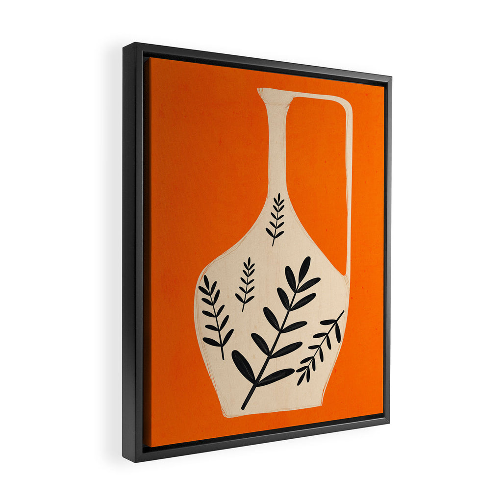 Minimal Abstract Art Vase 24 Framed Canvas Print Gallery Image 2