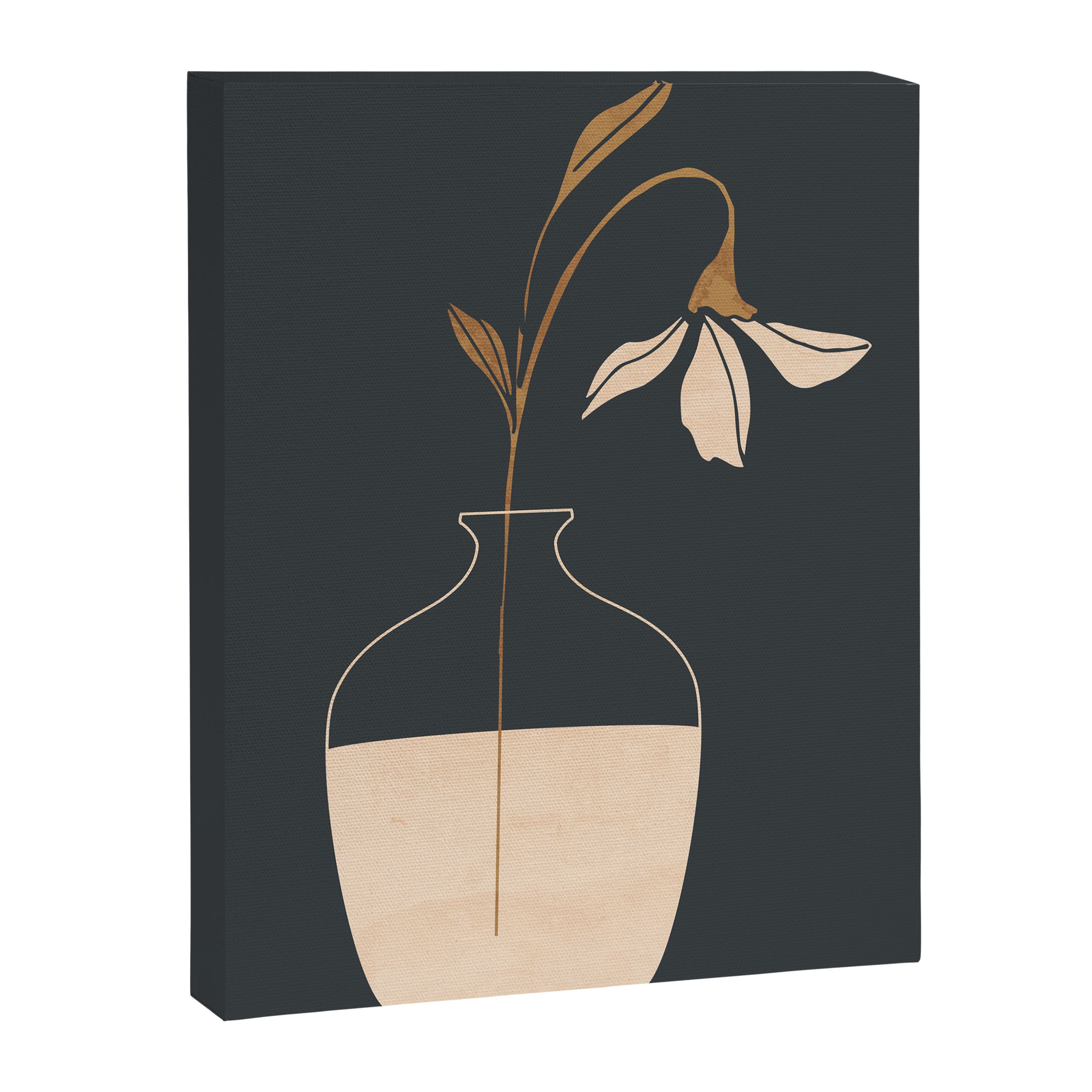 Minimal Abstract Art Vase Flower 3 Canvas Print Gallery Image 6