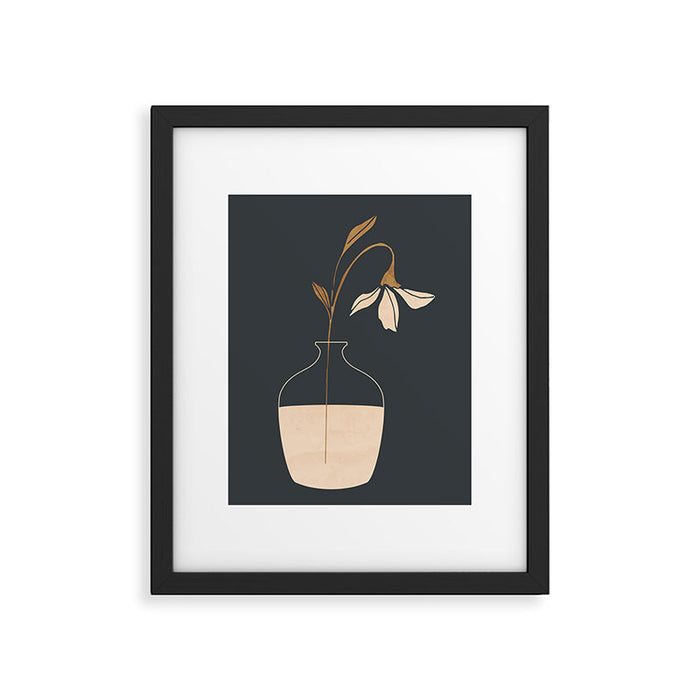 Minimal Abstract Art Vase Flower 3 Framed Art Print Gallery Image 1