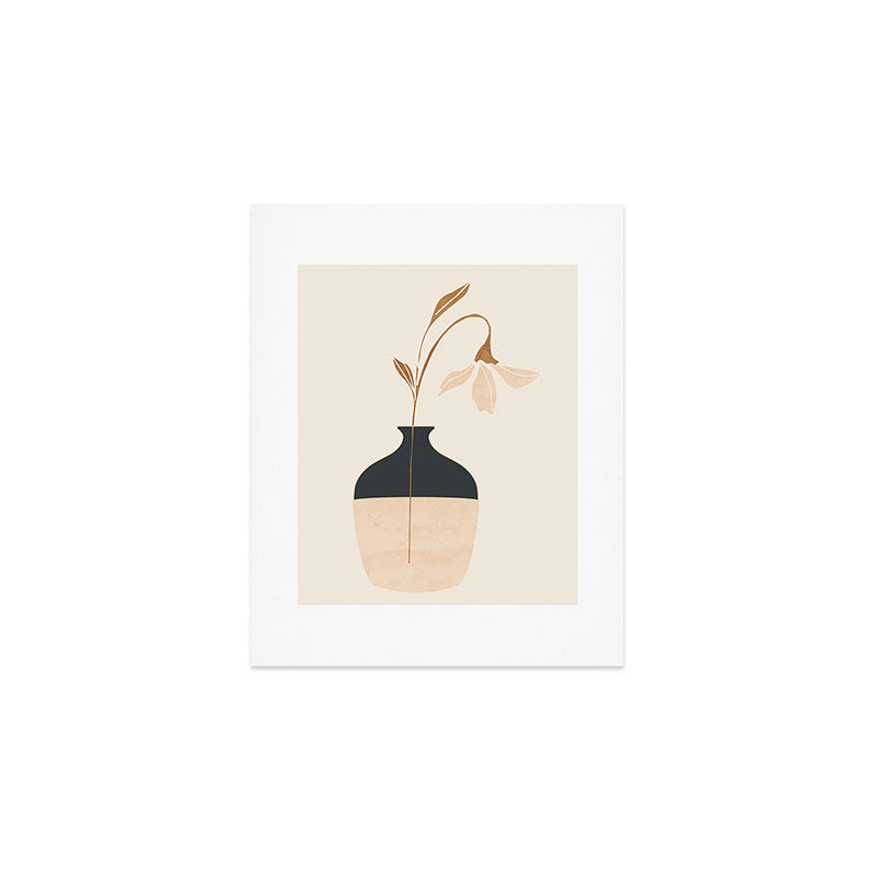 Minimal Abstract Art Vase Flower 3a Art Print Gallery Image 1