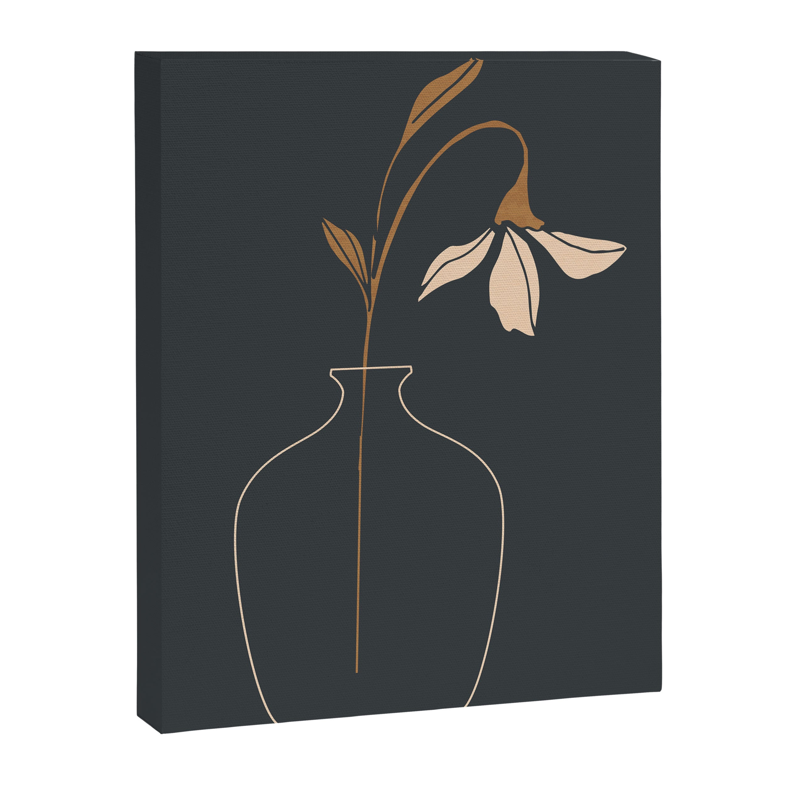 Minimal Abstract Art Vase Flower 6 Canvas Print Gallery Image 6