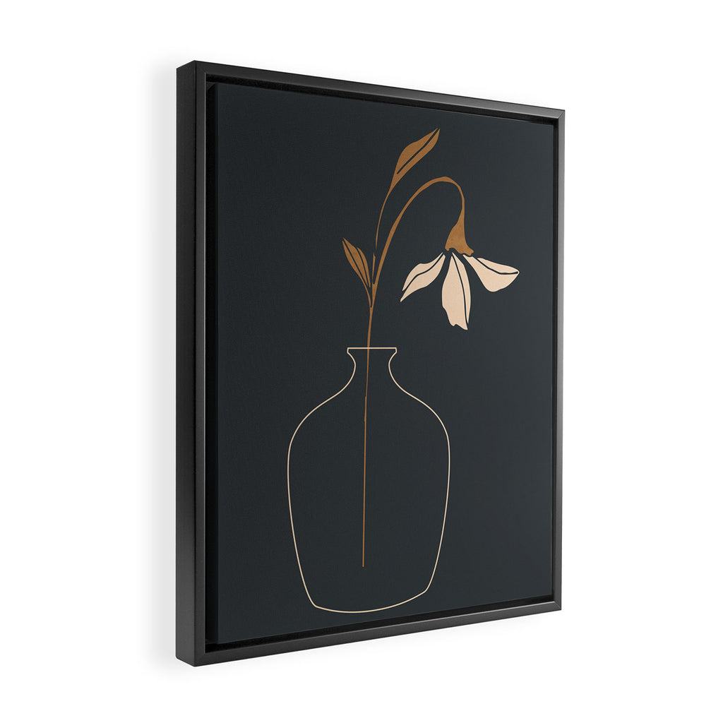 Minimal Abstract Art Vase Flower 6 Framed Canvas Print Gallery Image 2