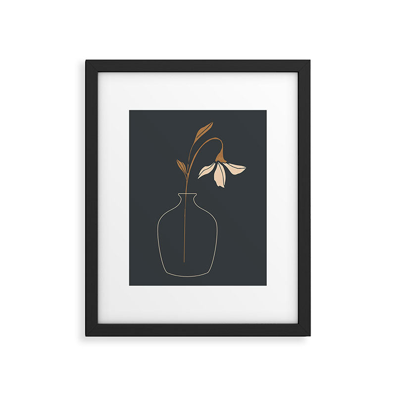 Minimal Abstract Art Vase Flower 6 Framed Art Print Gallery Image 5