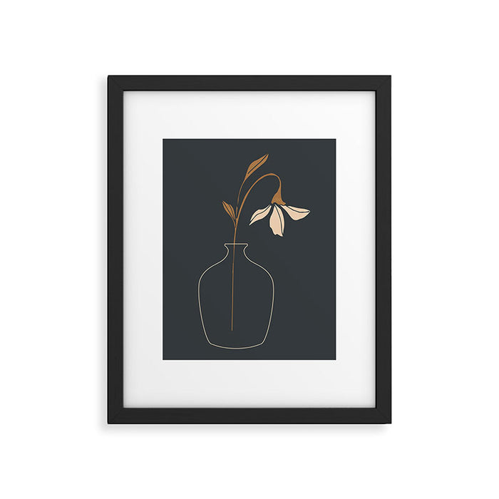 Minimal Abstract Art Vase Flower 6 Framed Art Print Gallery Image 1