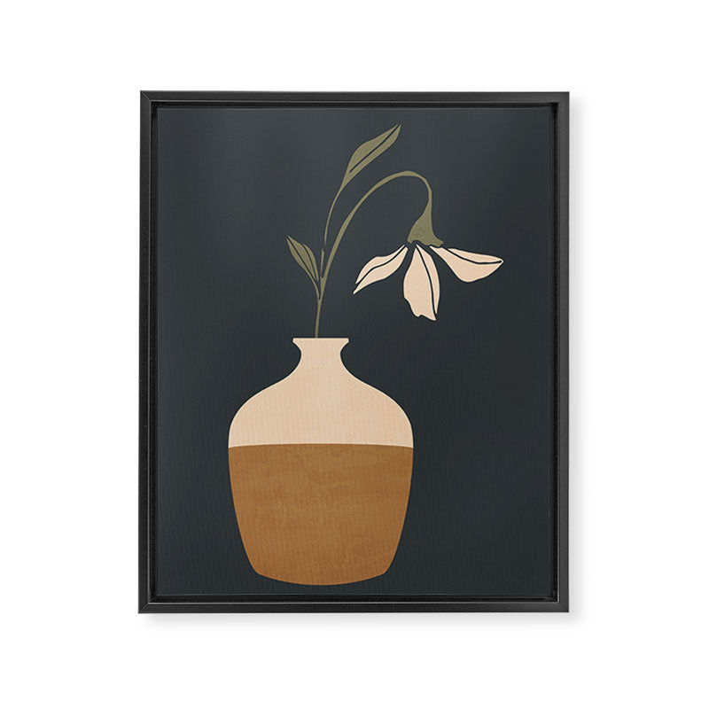 Minimal Abstract Art Vase Flower 9 Framed Canvas Print Gallery Image 6