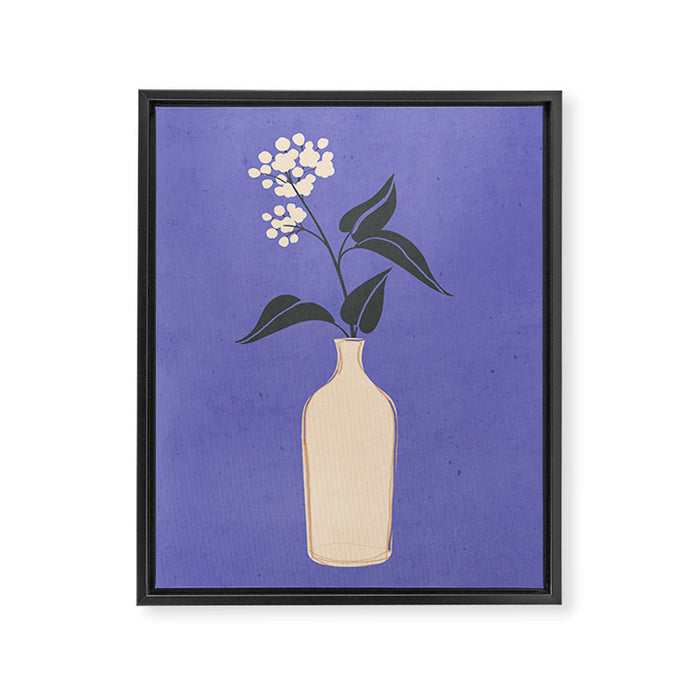 Minimal Abstract Art Vase Flower 14 Framed Canvas Print Gallery Image 1