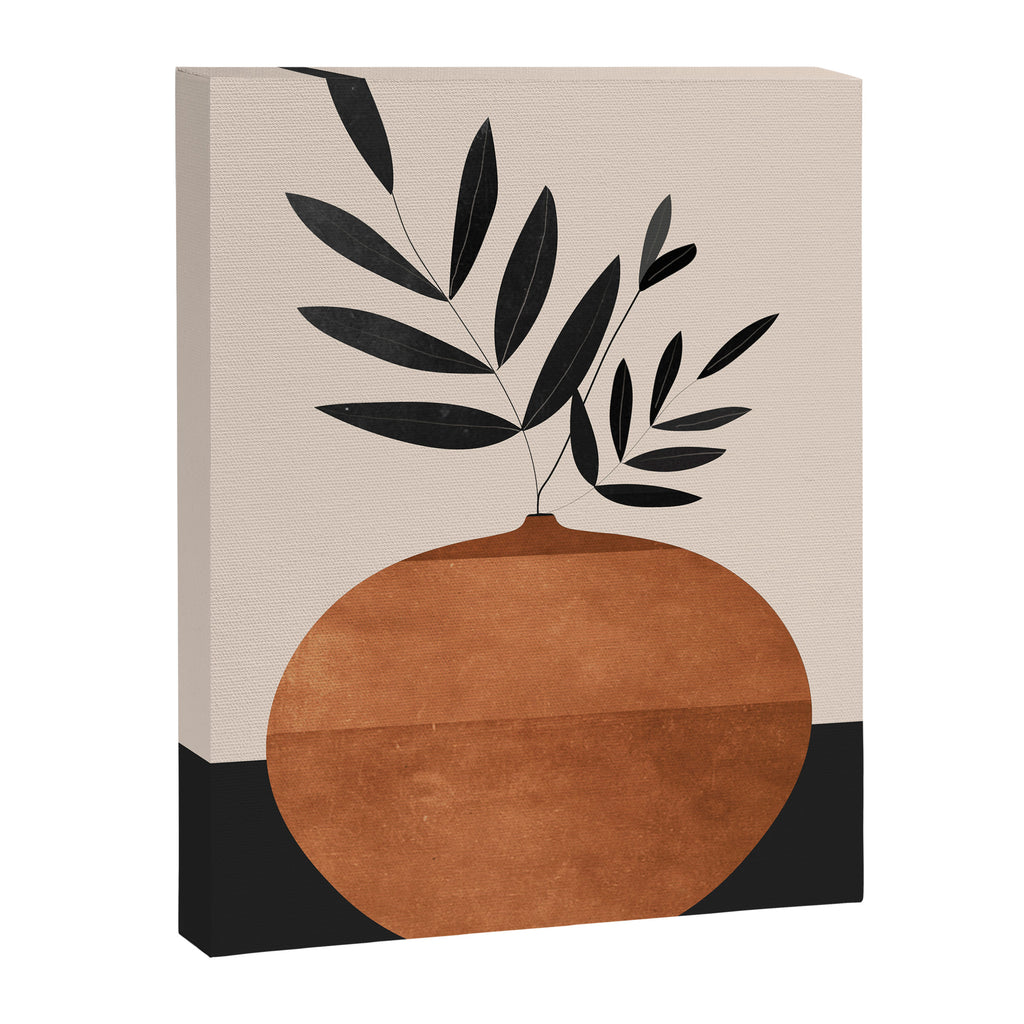 Minimal Abstract Art Vase Plant 6 Canvas Print Gallery Image 3