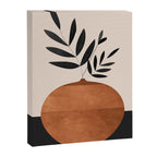 Minimal Abstract Art Vase Plant 6 Canvas Print Gallery Image 3