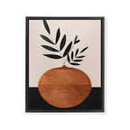 Minimal Abstract Art Vase Plant 6 Framed Canvas Print Gallery Image 6