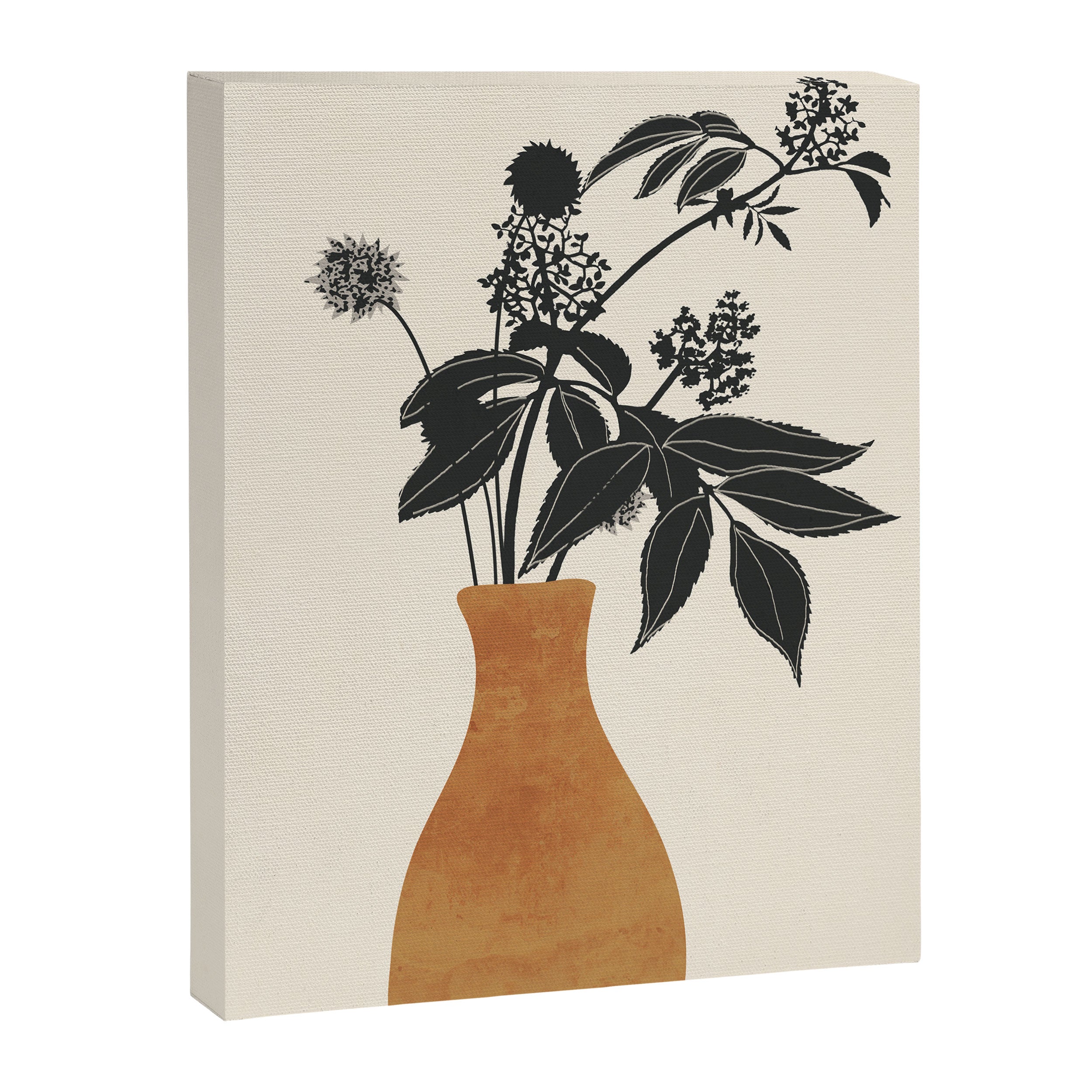 Minimal Abstract Art Vase Plant Canvas Print Gallery Image 6