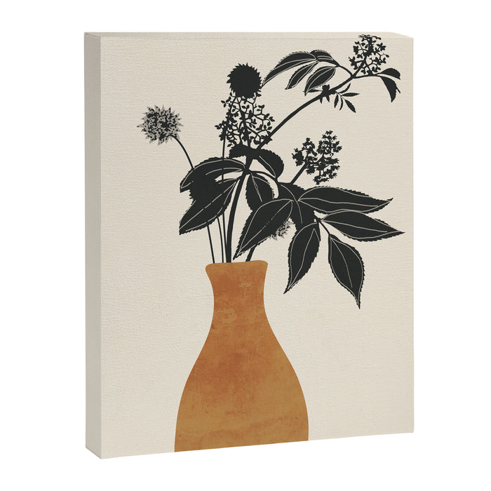 Minimal Abstract Art Vase Plant Canvas Print Gallery Image 1