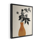 Minimal Abstract Art Vase Plant Framed Canvas Print Gallery Image 2