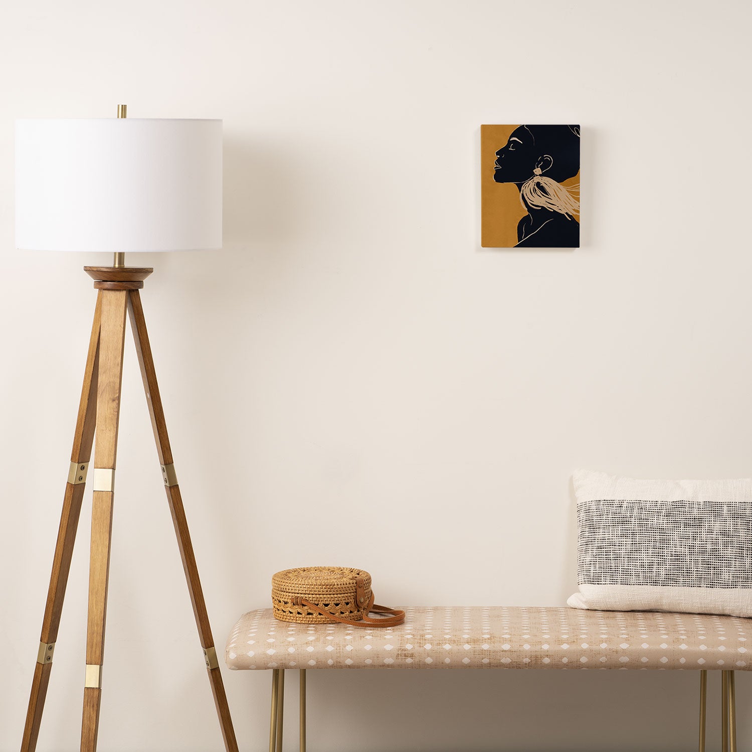 Minimal Abstract Art Woman Portrait 3 Canvas Print Gallery Image 2