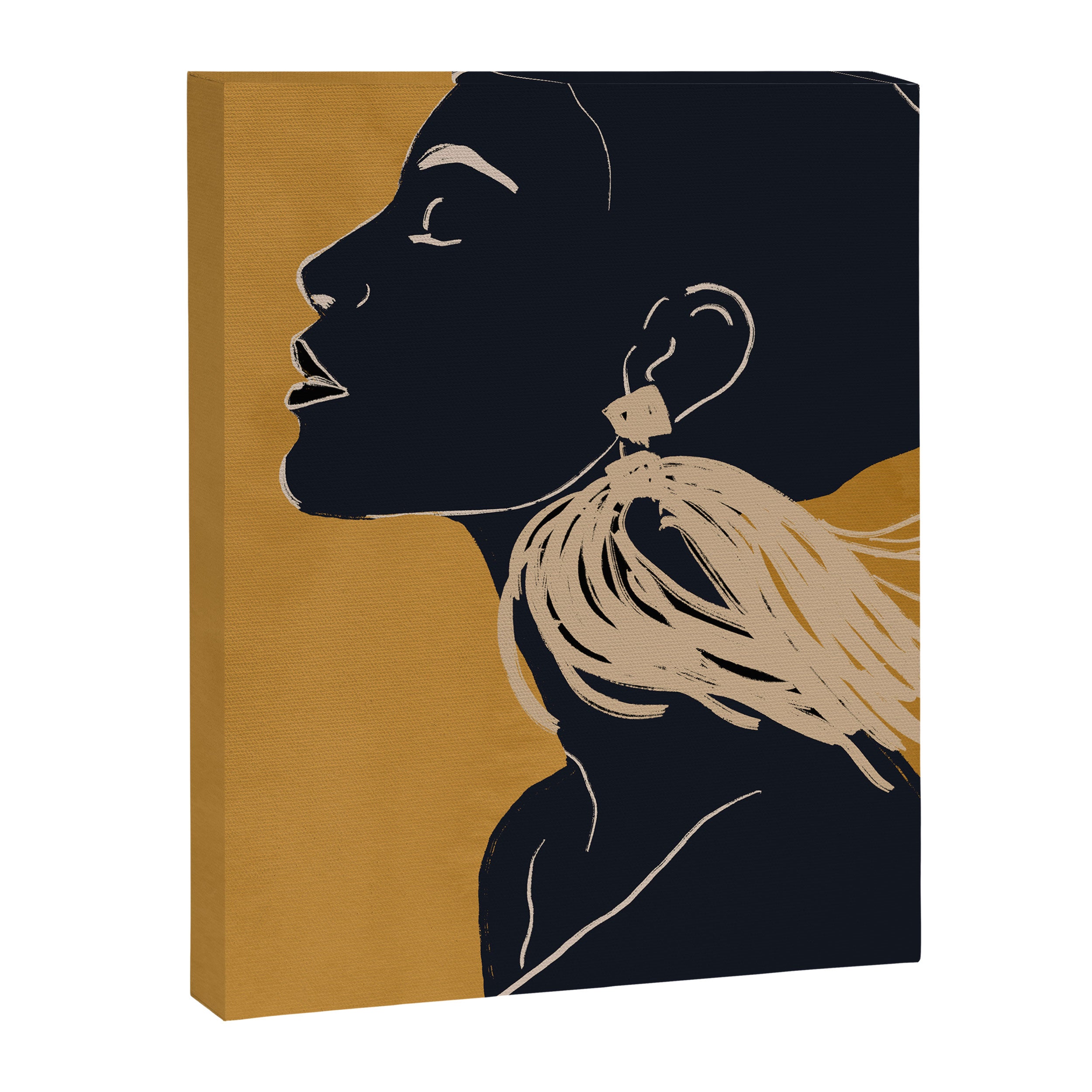 Minimal Abstract Art Woman Portrait 3 Canvas Print Gallery Image 6