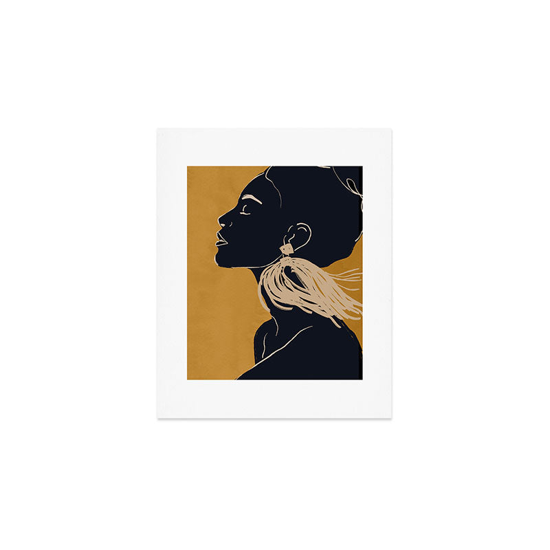 Minimal Abstract Art Woman Portrait 3 Art Print Gallery Image 1
