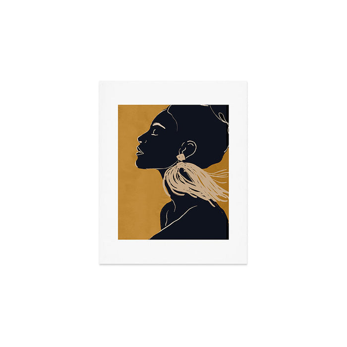 Minimal Abstract Art Woman Portrait 3 Art Print Gallery Image 1