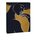 Minimal Abstract Art Woman Portrait 2 Canvas Print Gallery Image 6
