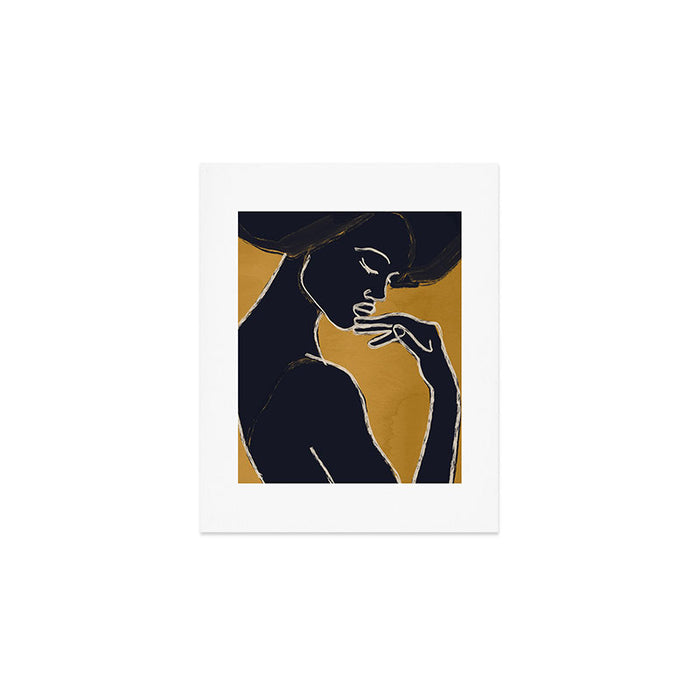 Minimal Abstract Art Woman Portrait 2 Art Print Gallery Image 1