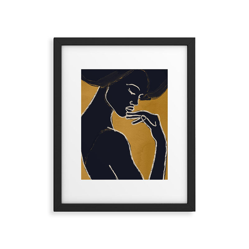 Minimal Abstract Art Woman Portrait 2 Framed Art Print Gallery Image 4