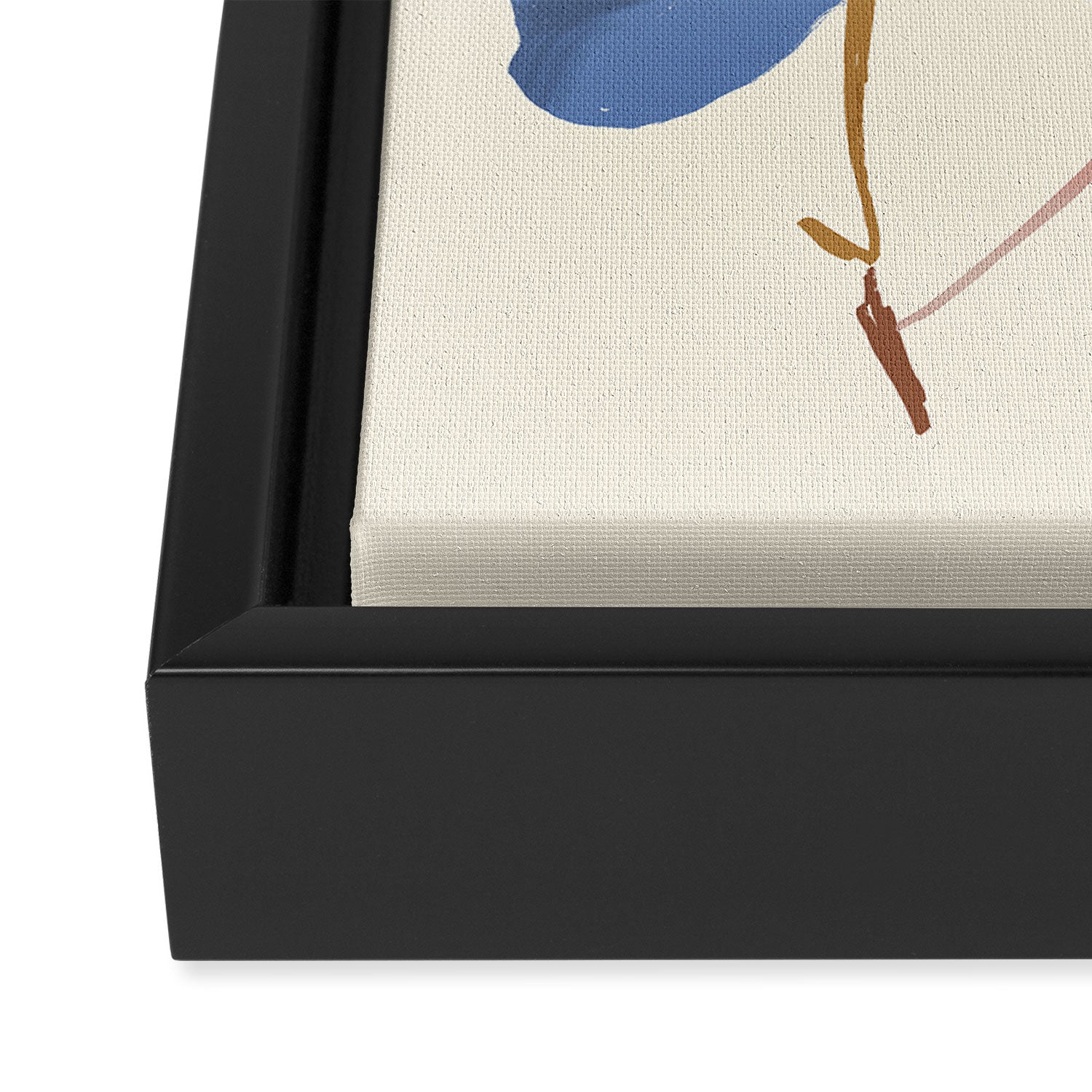 Minimal Abstract Colorful Flower Framed Canvas Print Gallery Image 3