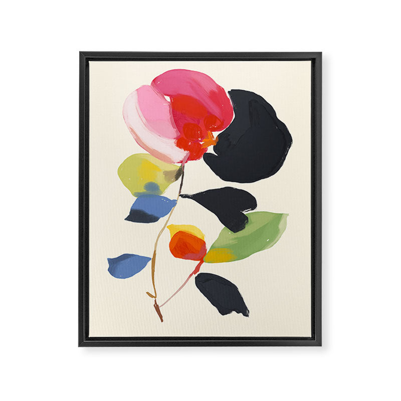 Minimal Abstract Colorful Flower Framed Canvas Print Gallery Image 6