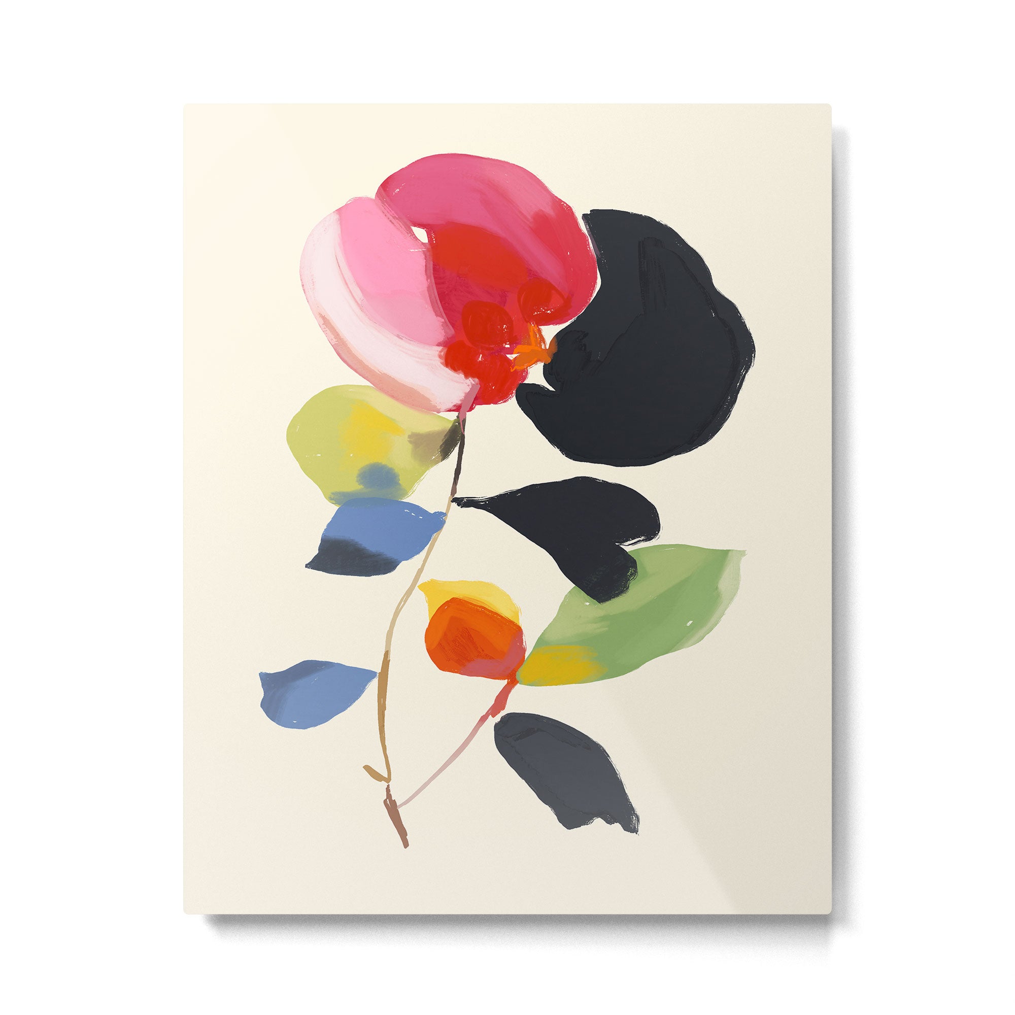 Minimal Abstract Colorful Flower Metal Print Gallery Image 4