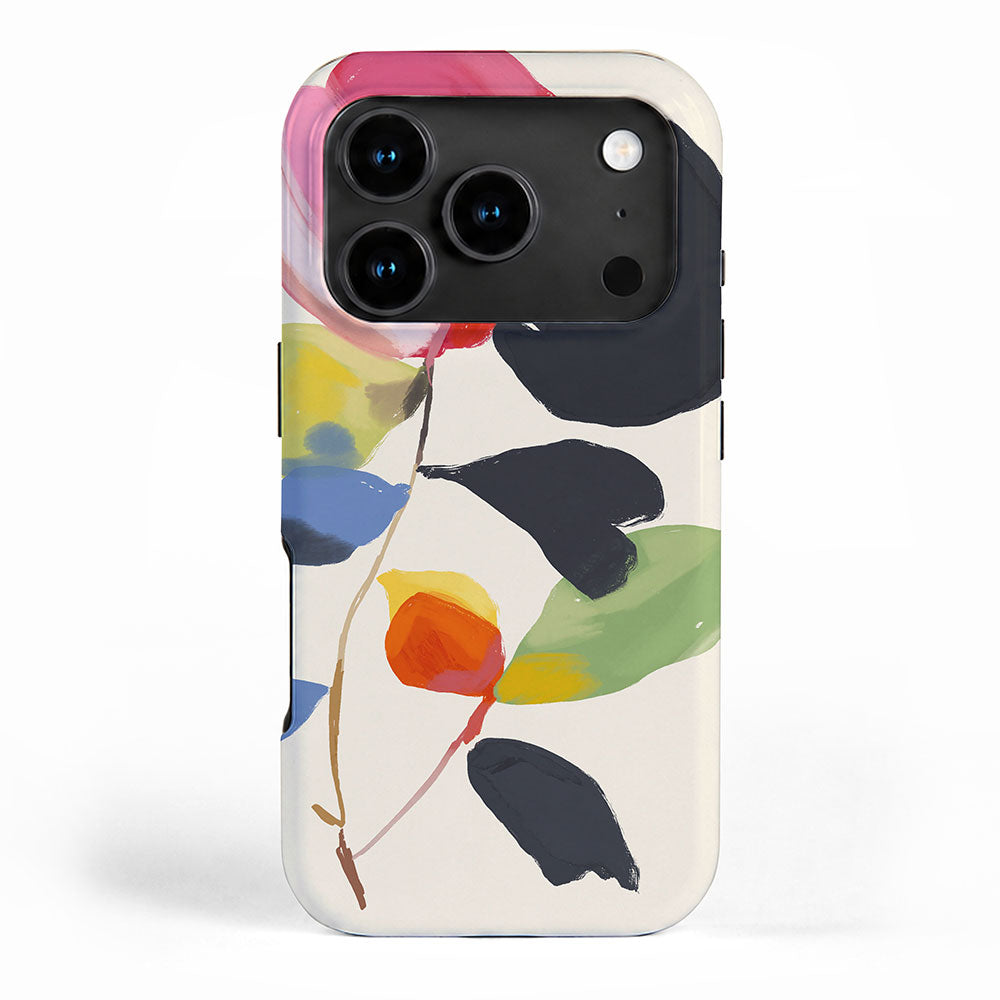 Minimal Abstract Colorful Flower iPhone Case Gallery Image 1