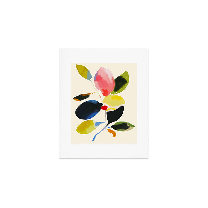 Minimal Abstract Colorful Plant Art Print Gallery Image 1