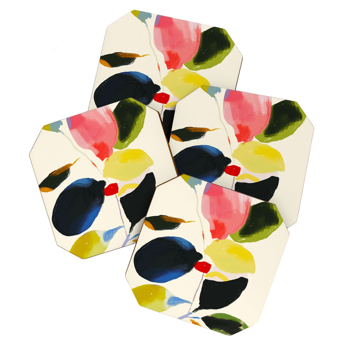 Minimal Abstract Colorful Plant Coaster Gallery Image 1