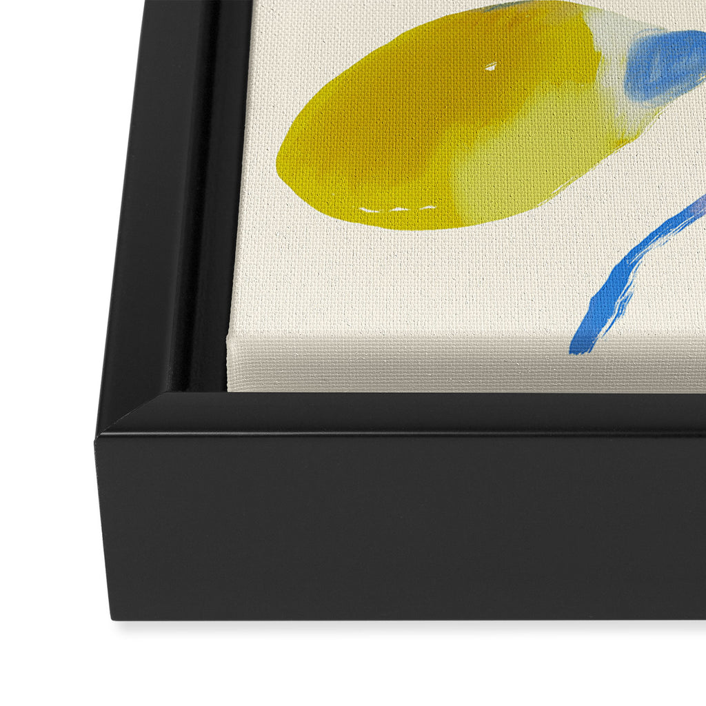 Minimal Abstract Colorful Plant Framed Canvas Print Gallery Image 3