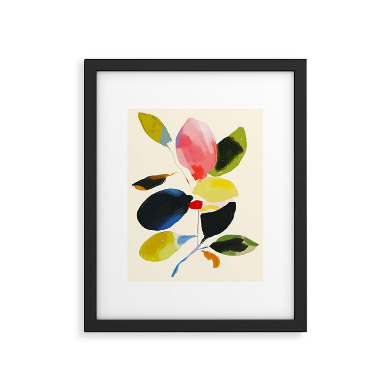 Minimal Abstract Colorful Plant Framed Art Print Gallery Image 4