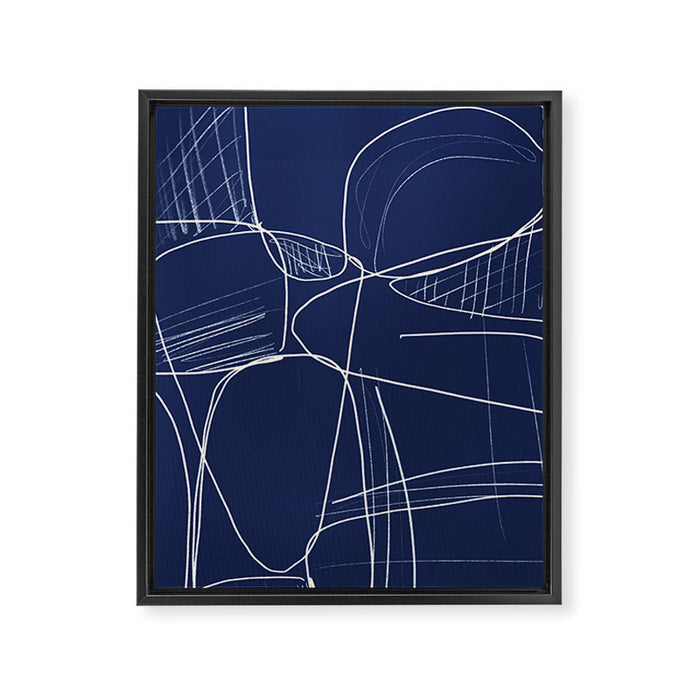 Minimal Abstract Line Art 14 Framed Canvas Print Gallery Image 1